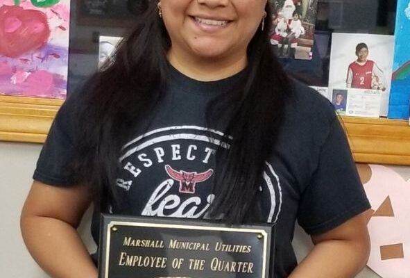 Marshall Municipal Utilities Announces Employee of the Quarter
