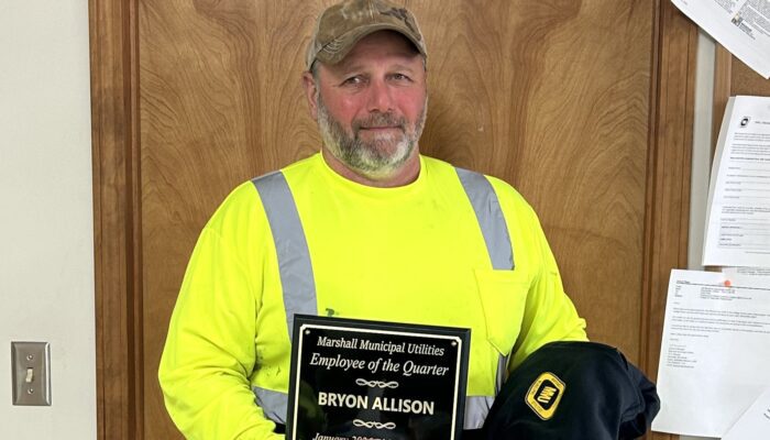 Marshall Municipal Utilities Announces Employee of the Quarter Marshall Municipal Utilities Announces Employee of the Quarter